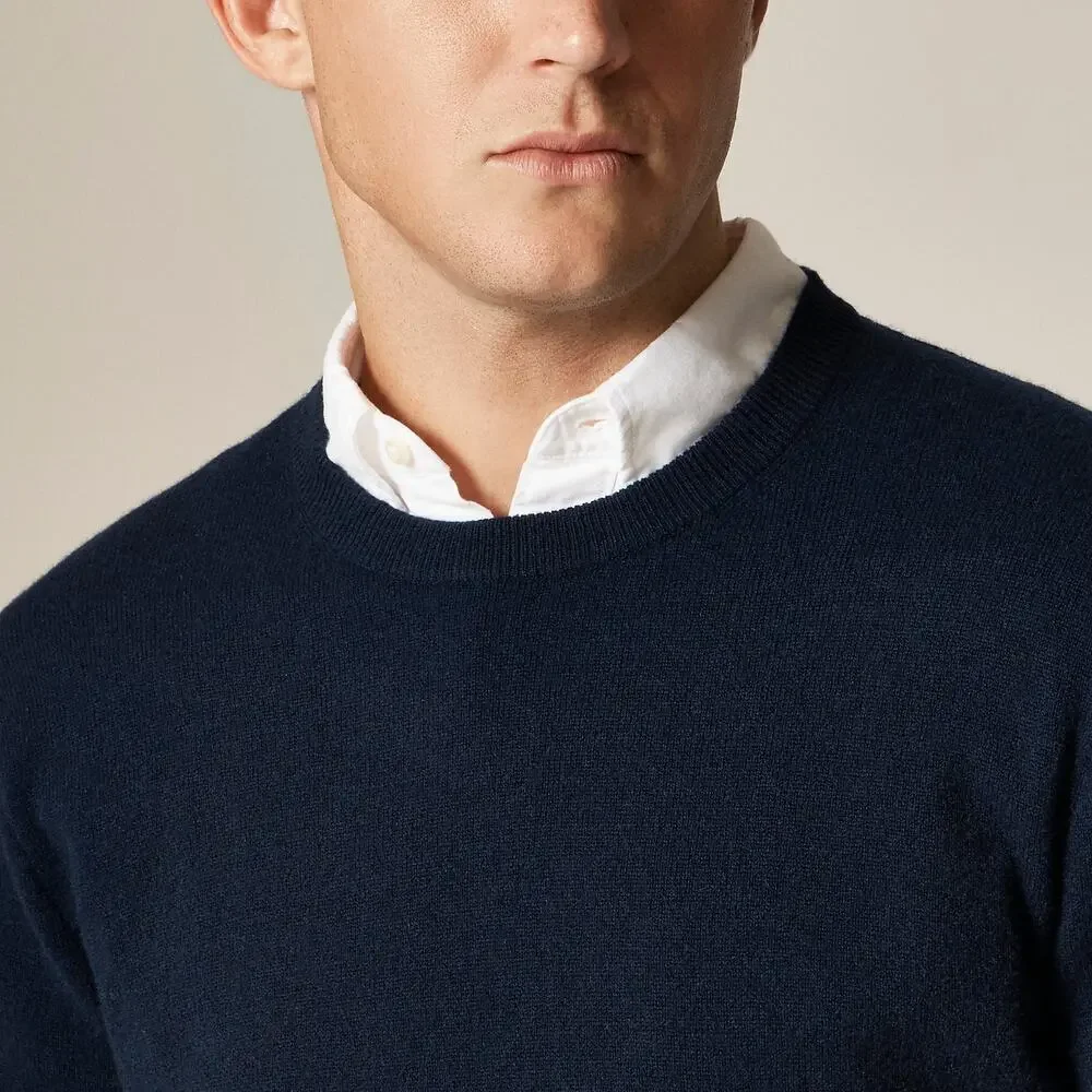 J.Crew Mens Tall cashmere crewneck sweater Navy Size Medium Tall NWOT Old Money